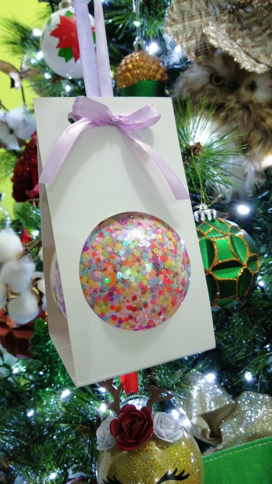 EKNAV01 Cobertores para Postres, Bolas de Navidad